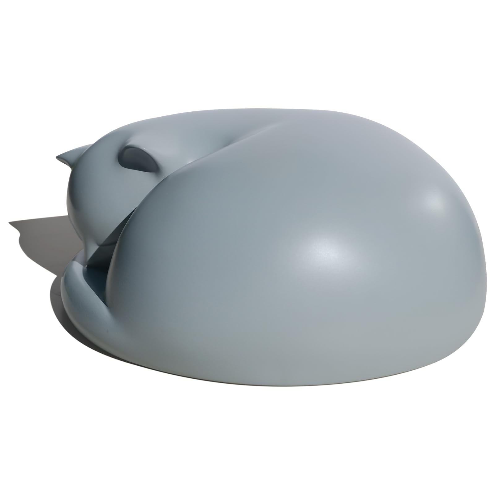 FUFYUKEY Urne chat gris ouverte au fond, sécurisée par trois vis.