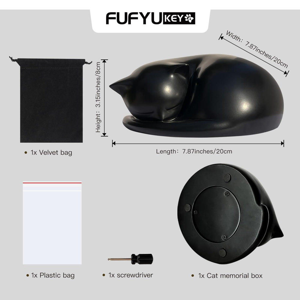Velours et sachet inclus, transport sécurisé des cendres avec l’urne FUFYUKEY.