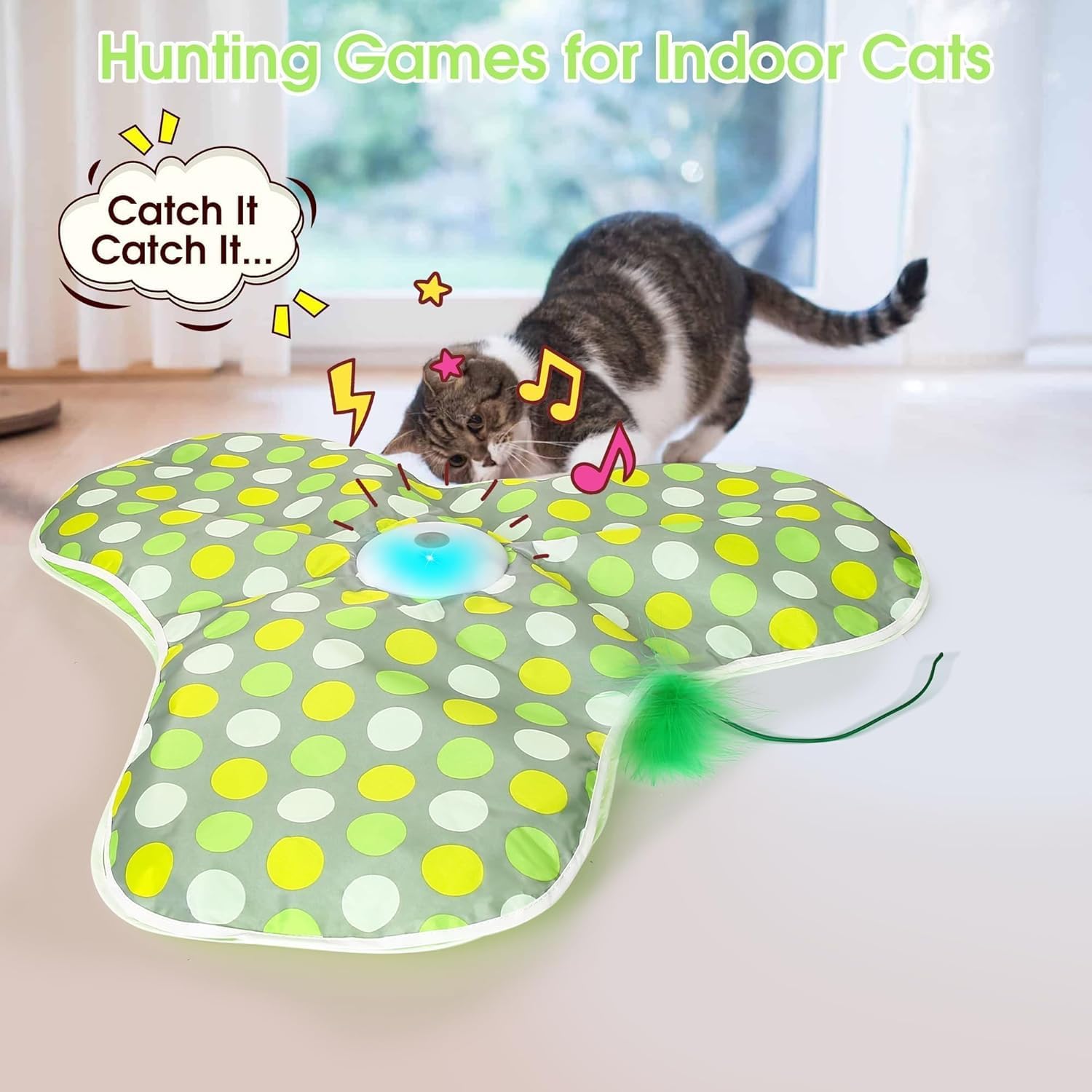 FUGODIWI chat souris sonore, sons crissants pour stimulation auditive.