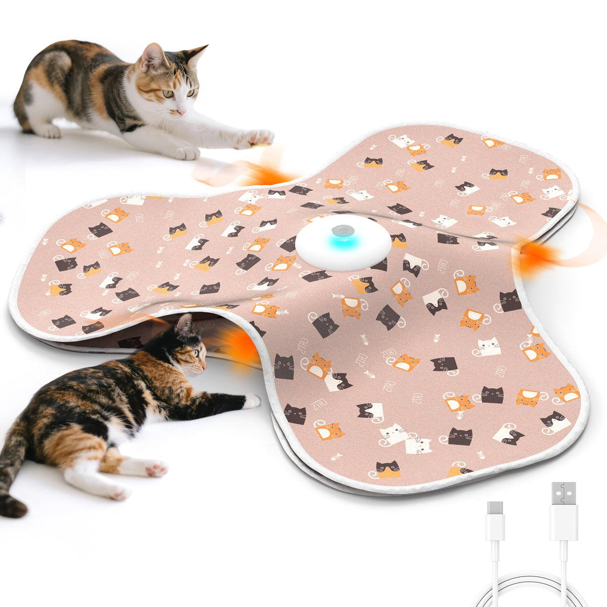 FUGODIWI intérieur avec queue plume, stimulation sensorielle pour chat.