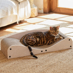 FUKUMARU canape-grattoir-chat-long-29-1: grand espace pour repos et griffage.