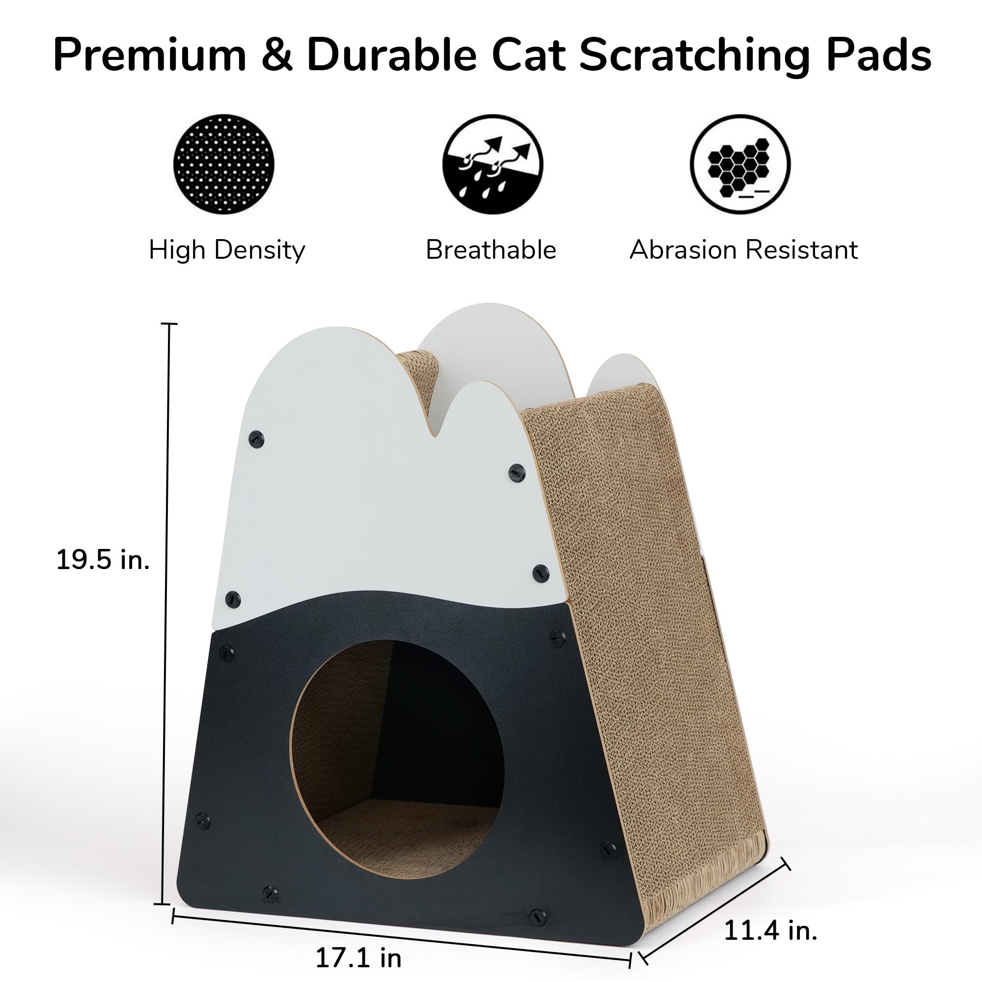 Utilisation 2-en-1 FUKUMARU: griffoir et nid pour chats