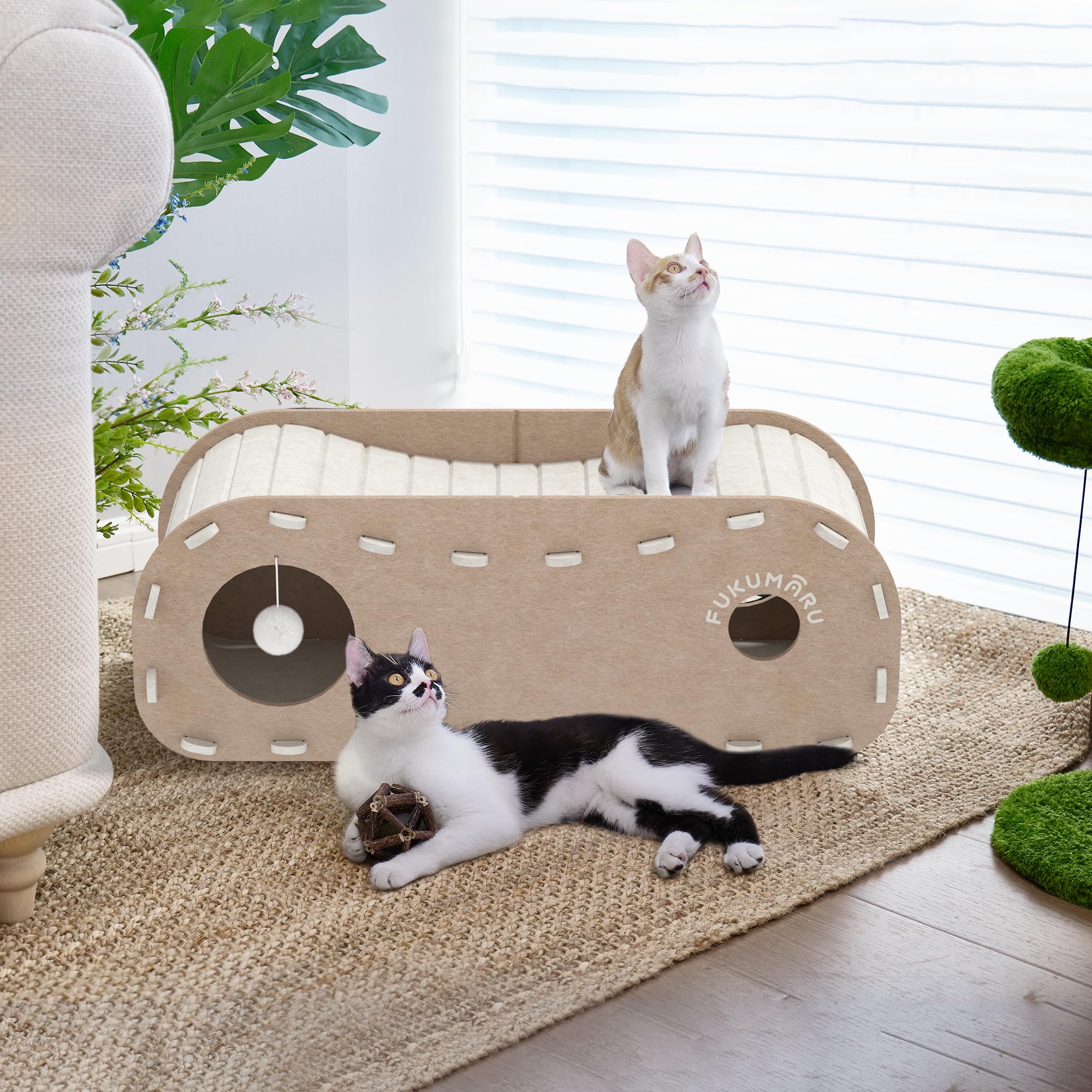 FUKUMARU Chat: espace multi-chat, idéal pour les foyers avec plusieurs félins.