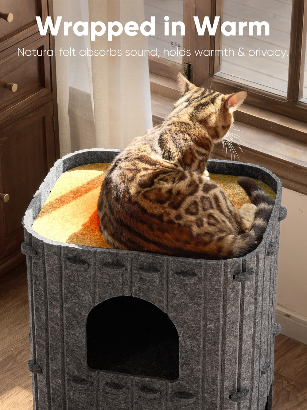 FUKUMARU conception simple et stable pour chats jusqu'à 10 kg.