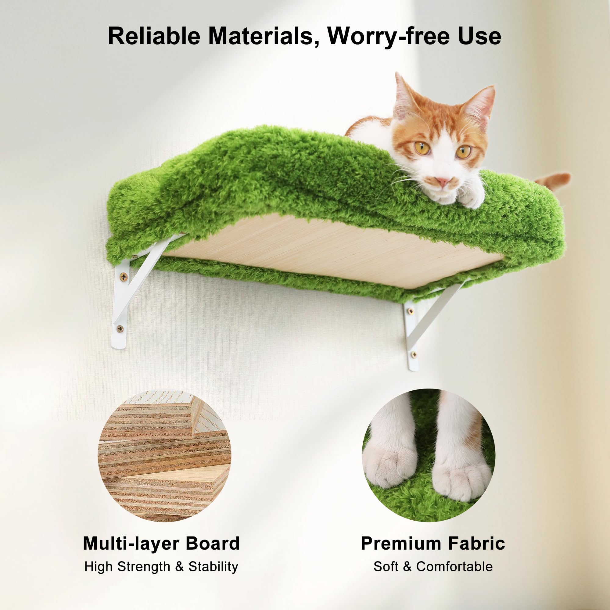 FUKUMARU étagère murale pour chat ajoute une zone d’observation.