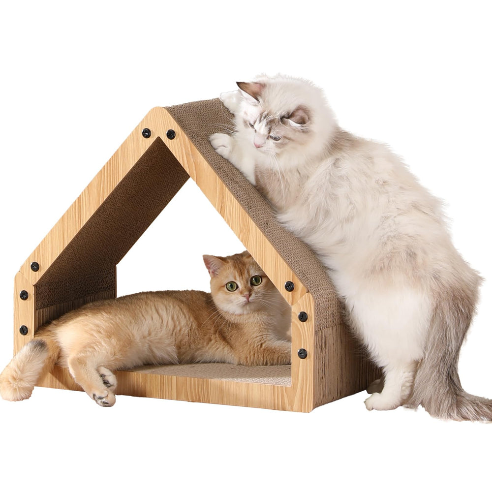 FUKUMARU Maison Grattoir pour chat, confort et sécurité en carton
