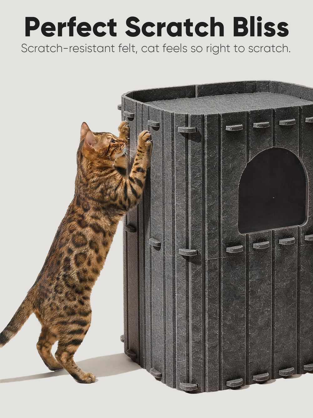 FUKUMARU nid-chat feutre naturel pour intimité et chaleur.