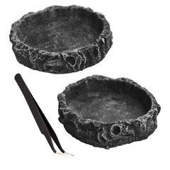 Bol eau Fulanfudi Style 1, robuste et stable pour l'hydratation quotidienne des reptiles.