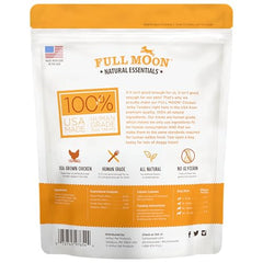 Full Moon Essential Chicken Tenders: ingrédients naturels visibles, récompense saine pour chiens.