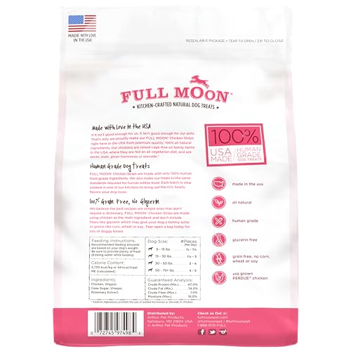 Full Moon ingrédients poulet États-Unis, sans additifs.