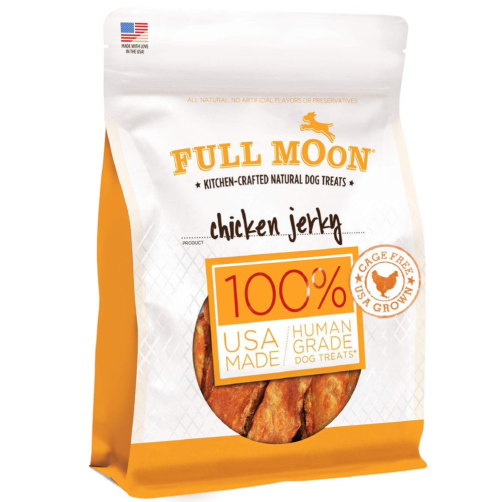 Full Moon jerky de poulet étiquette USDA et traçabilité.