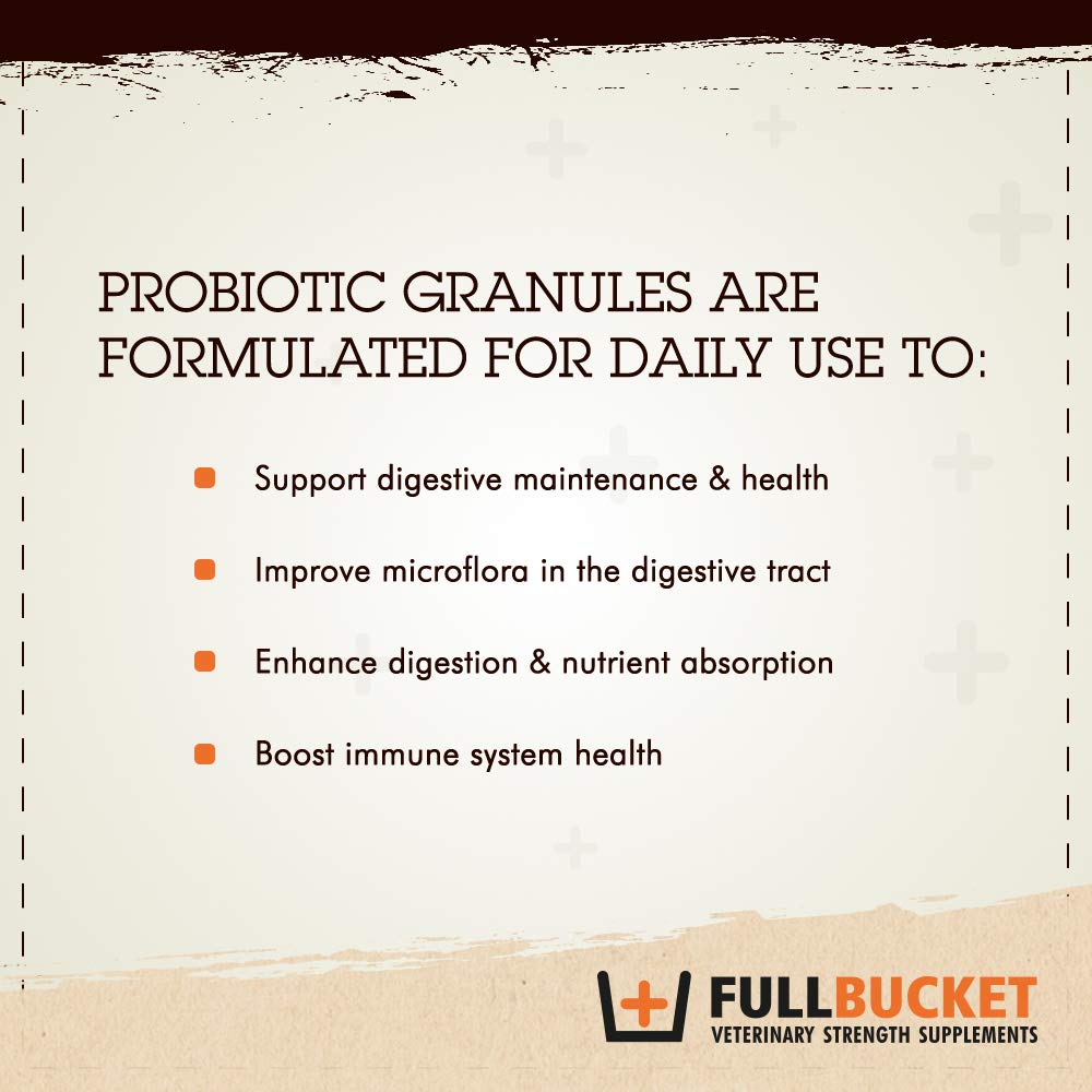 FullBucket granulés probiotiques visibles, texture agréable.