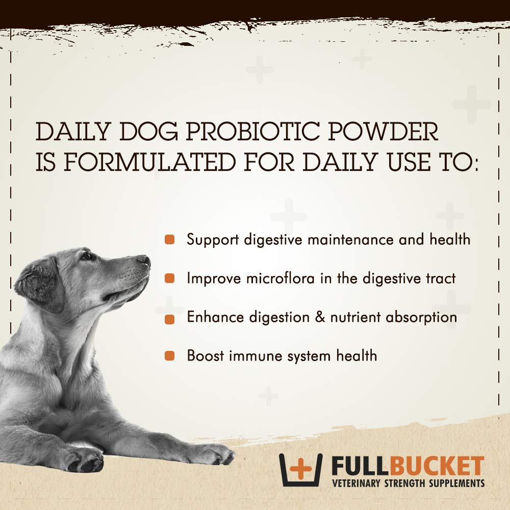 FullBucket Probiotique chien saupoudrage sur repas pour soutien digestif