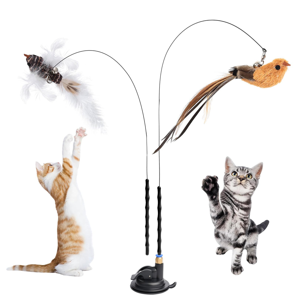 Fulushouxi chat à plume interactif ensemble 5 pièces pour divertir et stimuler l'énergie féline.