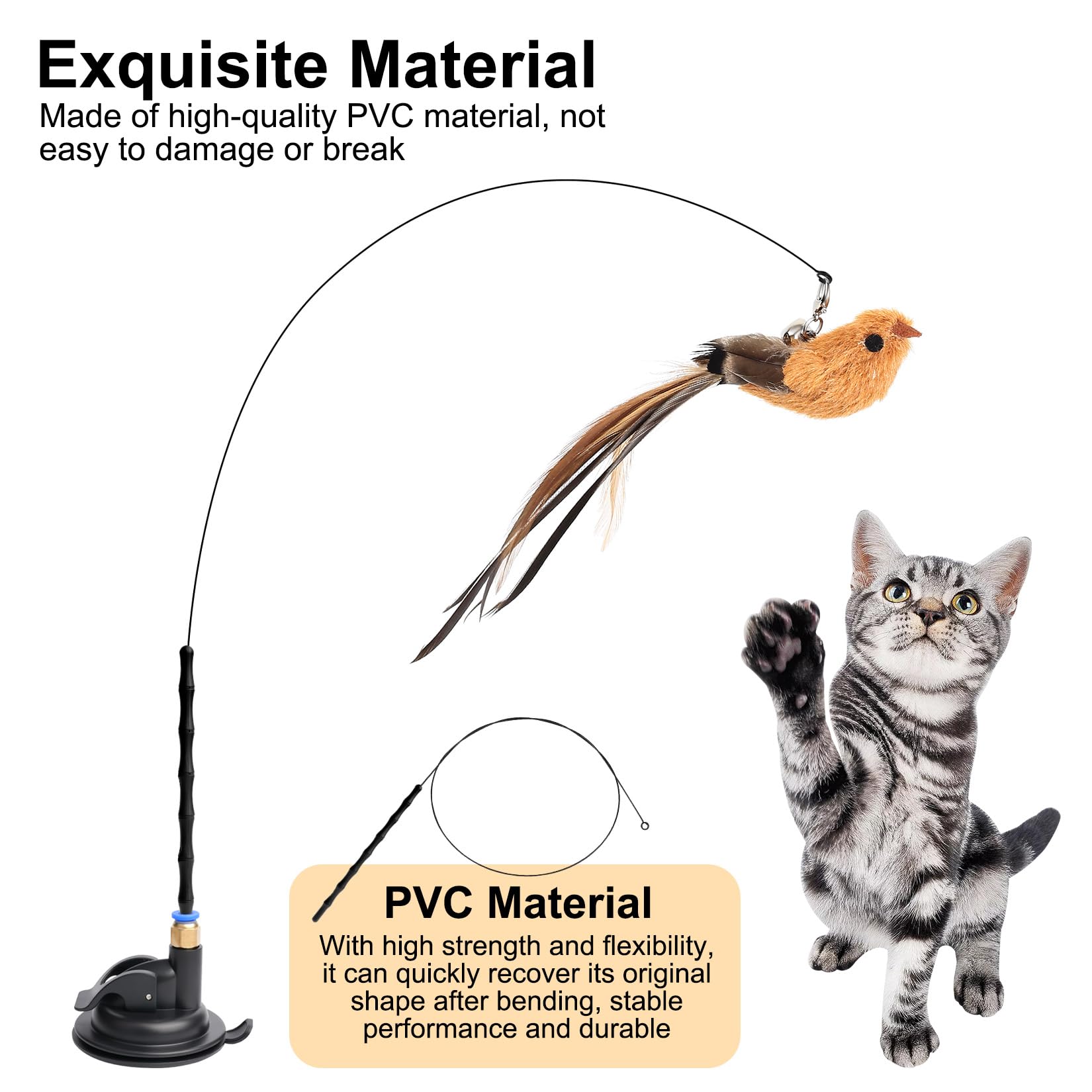 Fulushouxi plume et ficelle stimulation physique lors des sessions de jeu.
