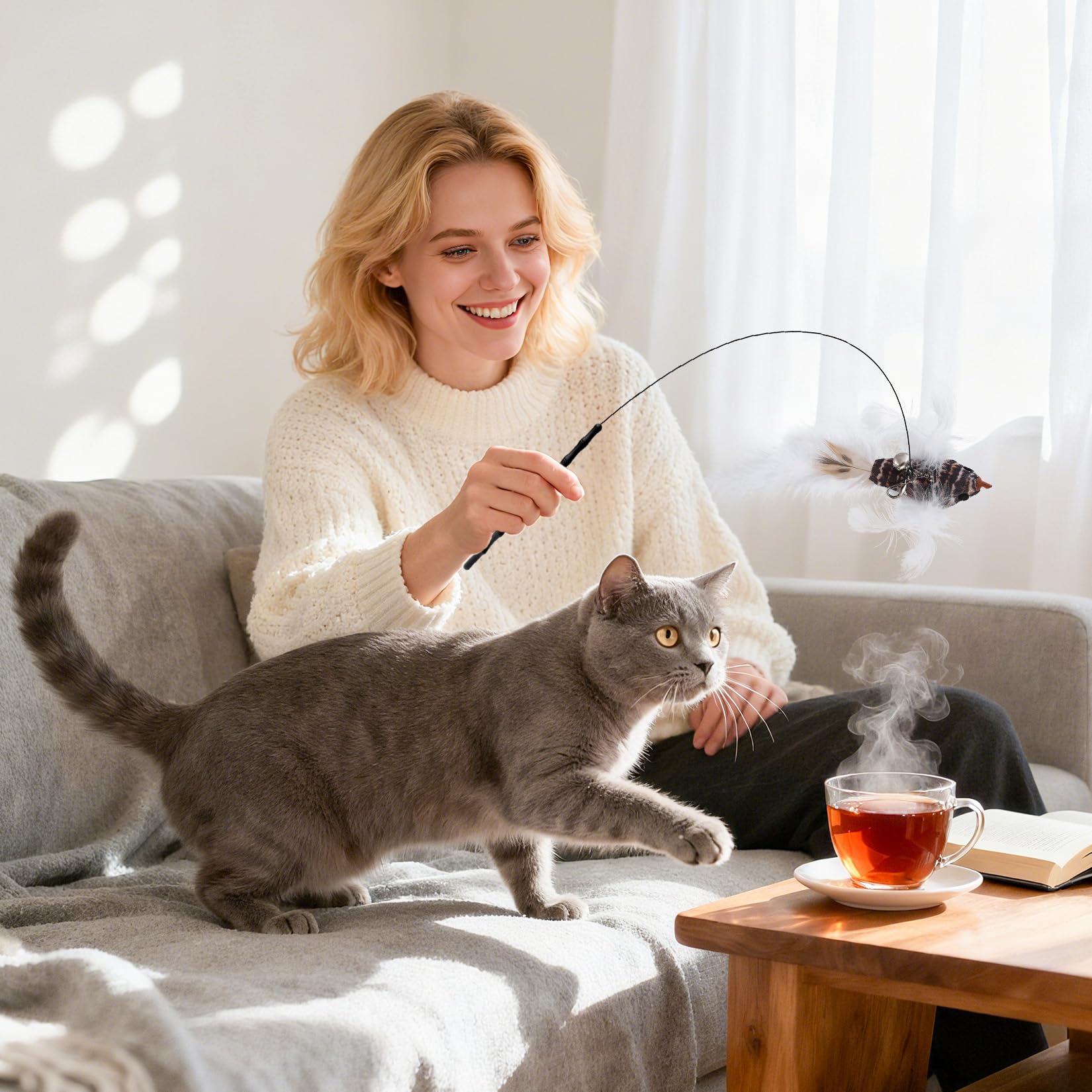 Fulushouxi set jeu interactif stimule activité physique et intellectuelle du chat.