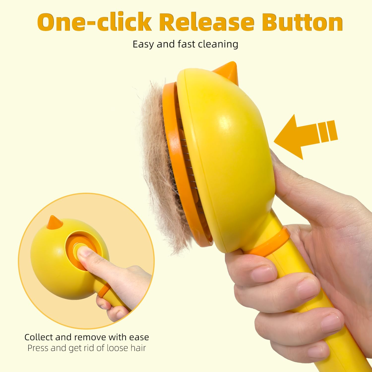 Funbuddy brosse chat poignée ergonomique pour un geste sûr.