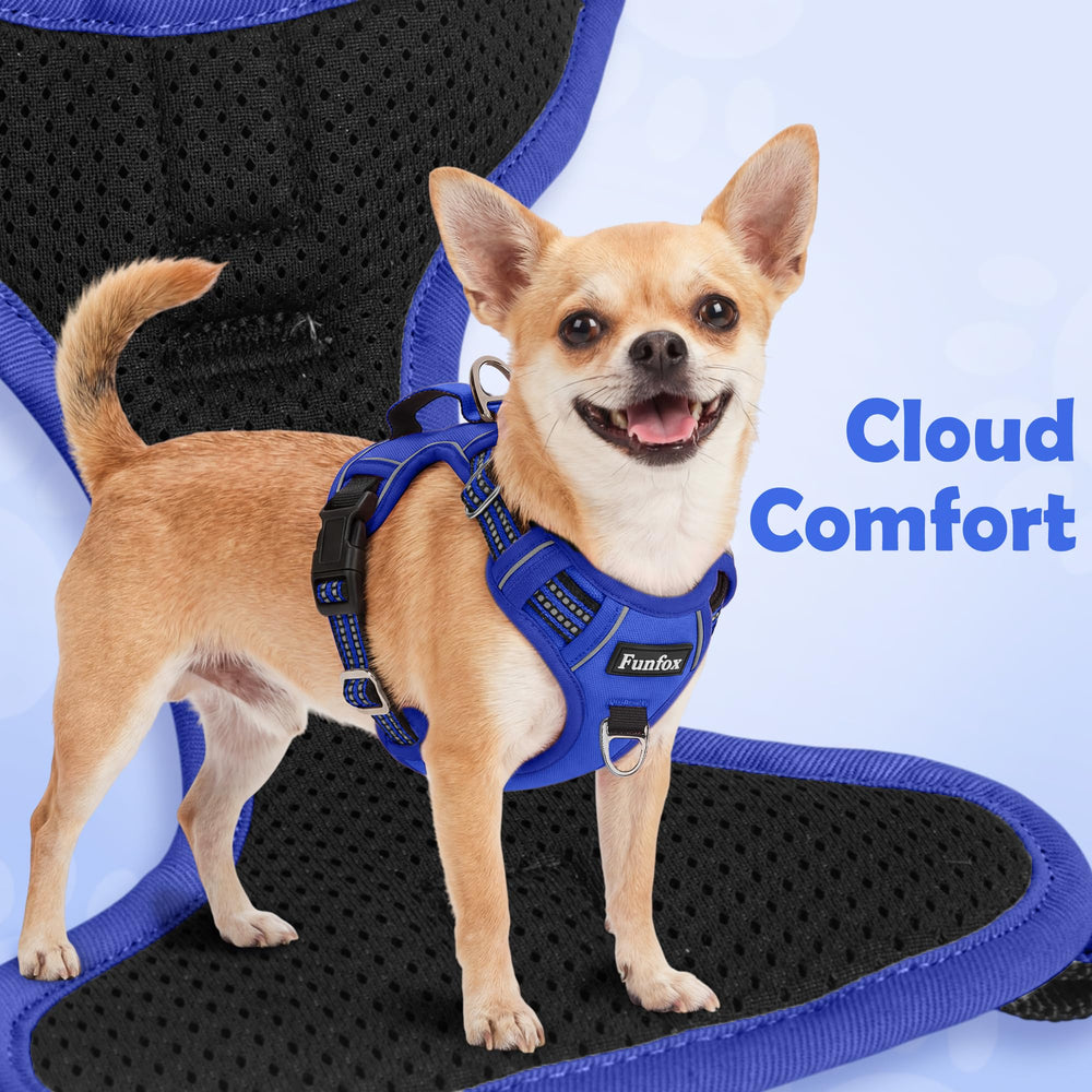 Funfox harnais chien avec bandes réfléchissantes pour une visibilité nocturne