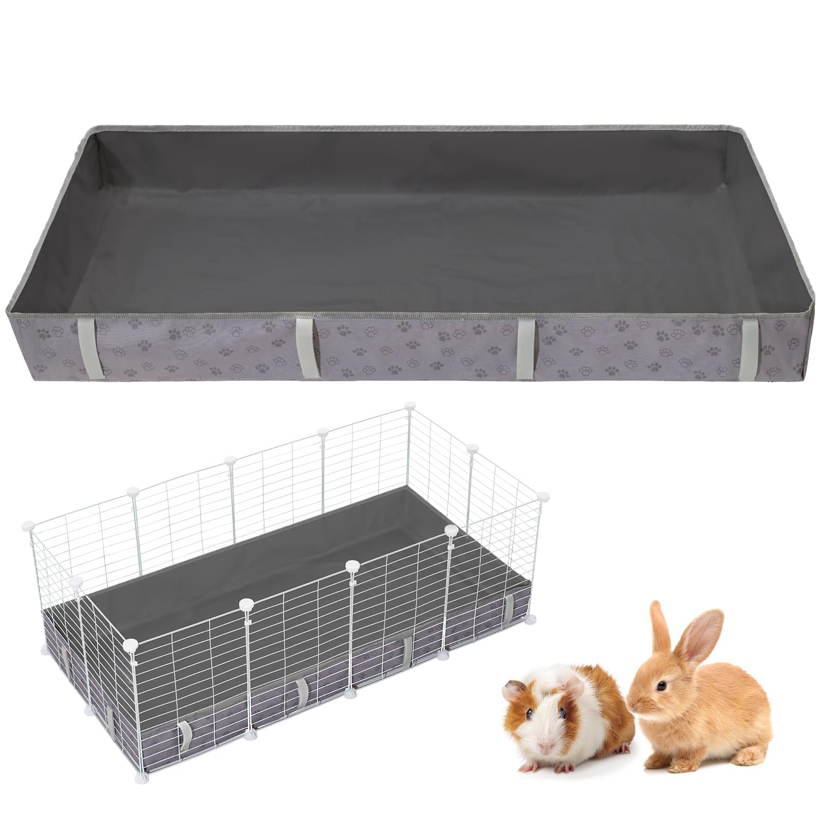 FunFurry cage liner imperméable pour cochon d'Inde, fond sec et sûr.