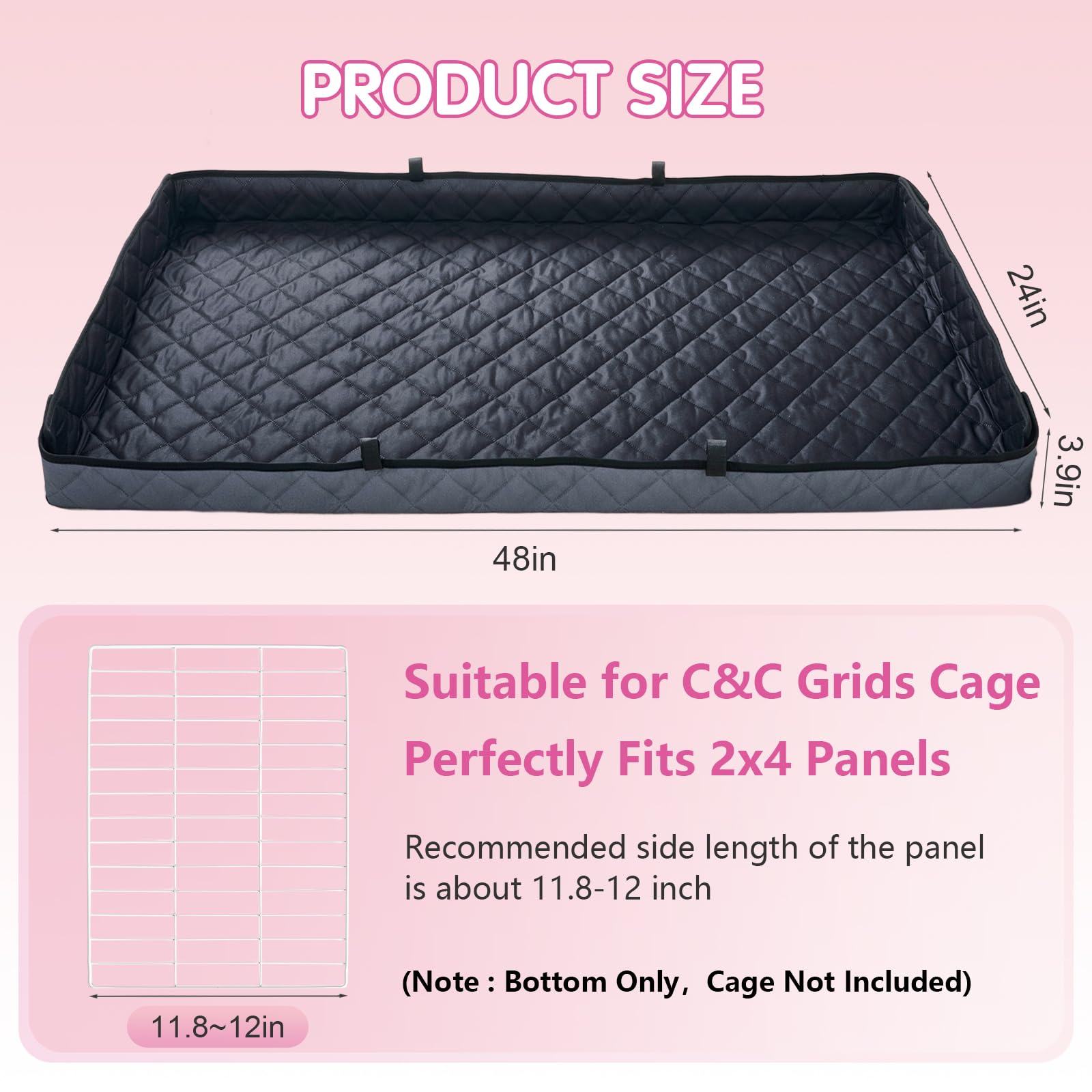 FunFurry Doublure de cage, vue arriere imperméable, protege le sol des fuites.