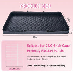 FunFurry Doublure de cage, vue arriere imperméable, protege le sol des fuites.