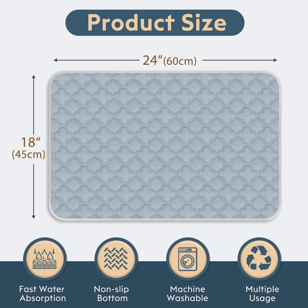 FunFurry tapis-pipi imperméable gris clair 18x24, évite les fuites.