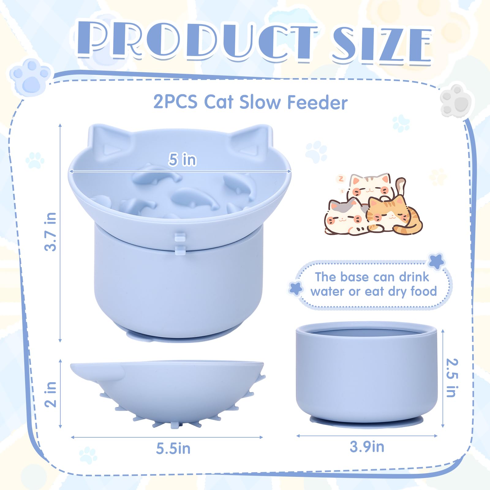 Bol chat ralentisseur en silicone vert de Funnymoom, stimule une dégustation maîtrisée.