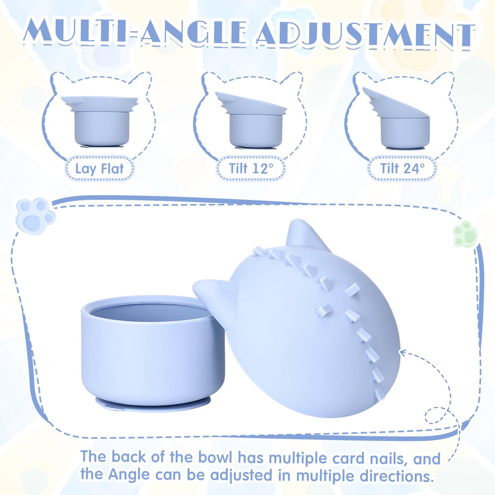 Bol chat eleve vert de Funnymoom, soutien ergonomique pour la digestion.