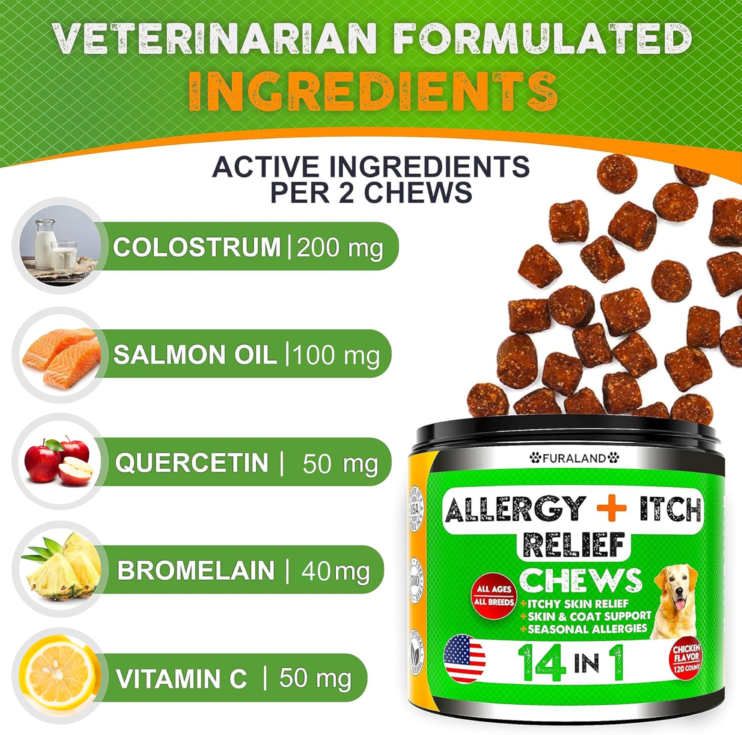Furaland friandises-allergie-chien texture-formule révèle une base naturelle