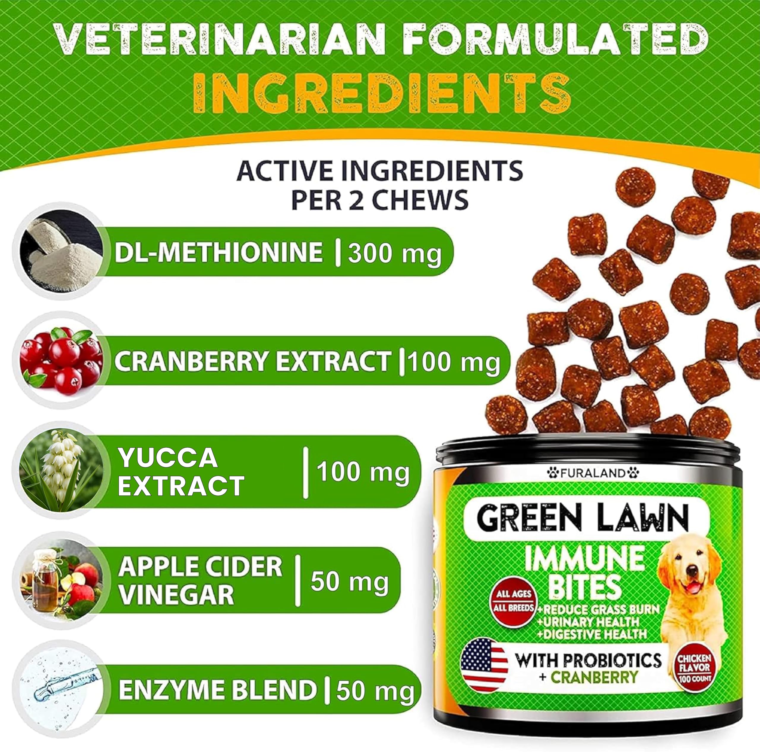 Bouchons probiotiques FURALAND chien : digestion améliorée.