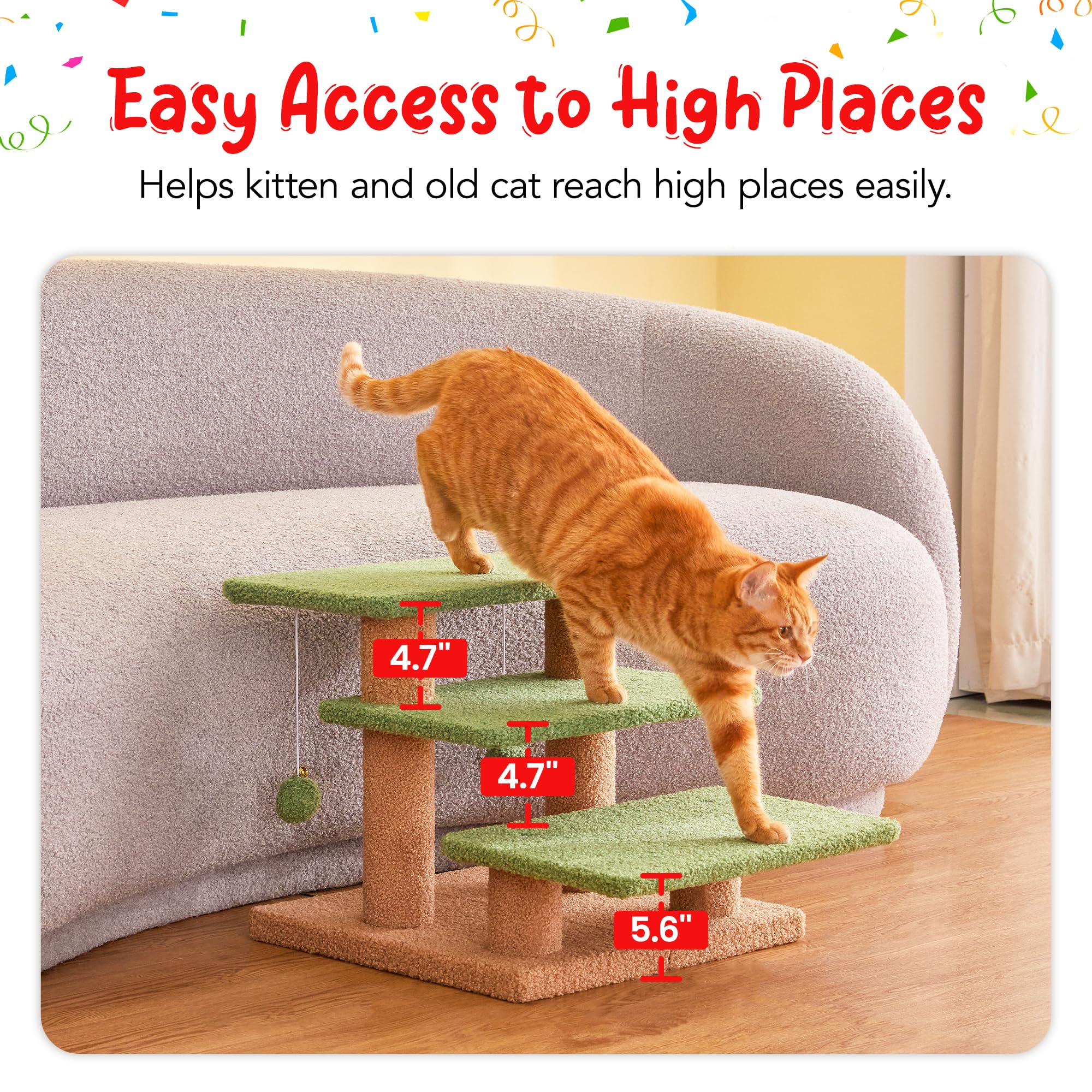 Furcato balles interactives sur escalier vert – stimulation ludique