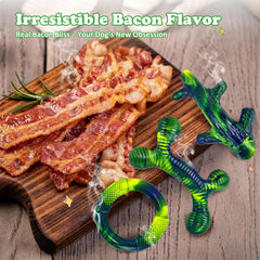Jouet Furdog saveur bacon en nylon, stimule l’intérêt et prolonge le jeu.
