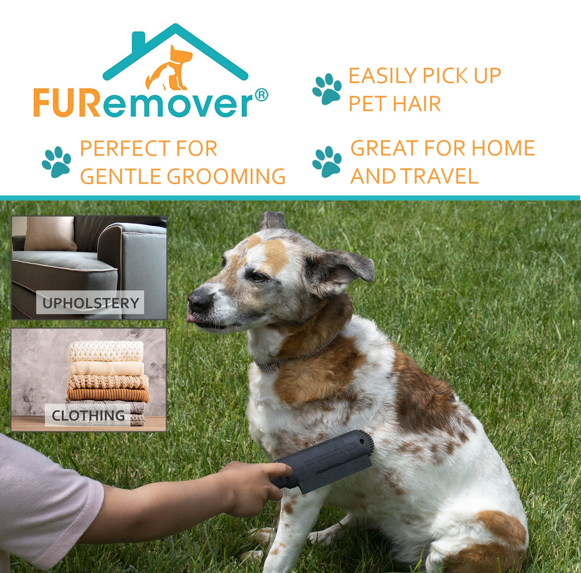 FURemover Plus : nettoyage facile sous l'eau pour enlever les poils.