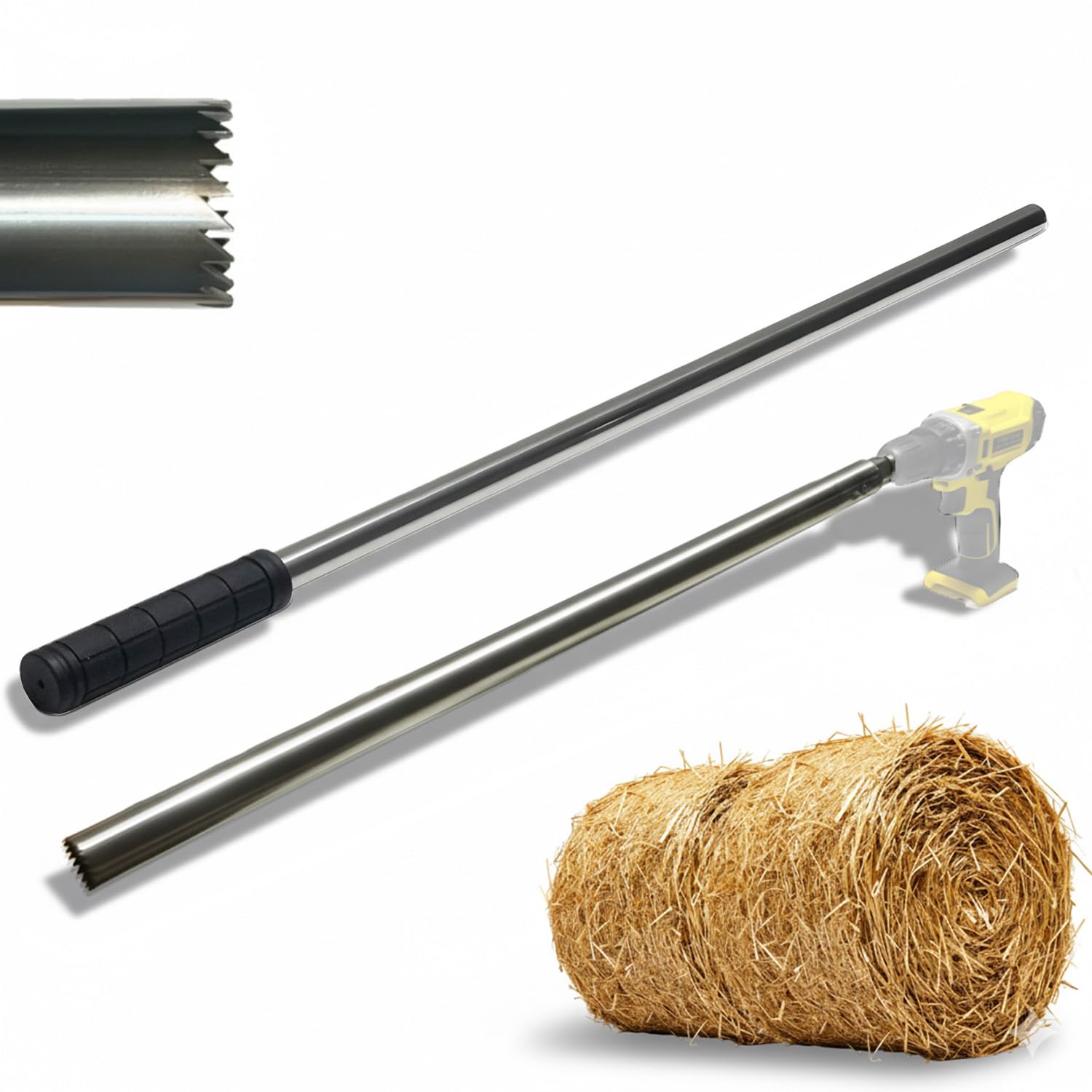 Sonde FureyPro prête à échantillonner le foin avec précision