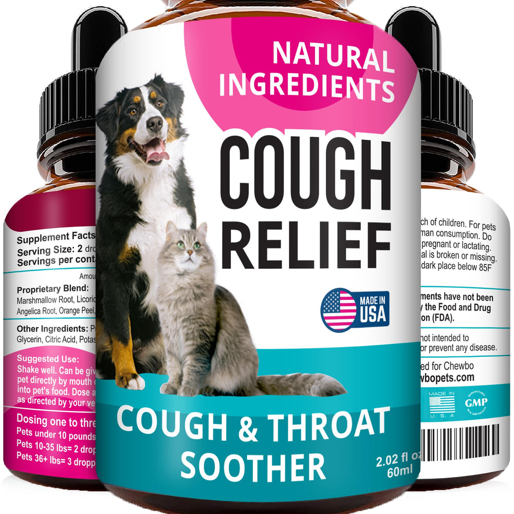 FurFinds Toux du chenil : bouteille de gouttes pour chien et chat, soutien respiratoire