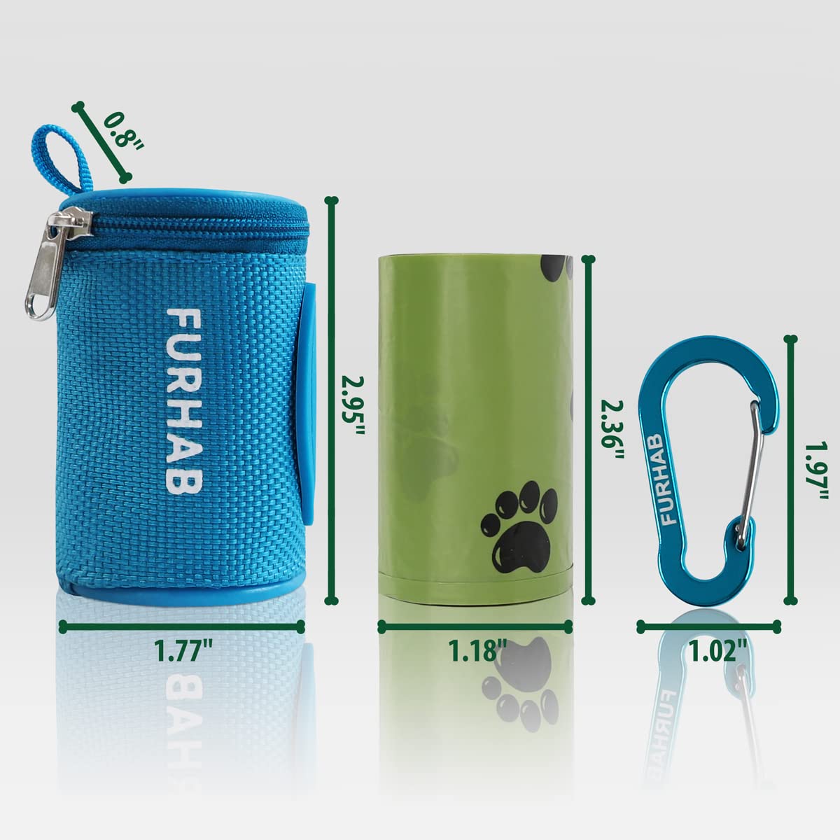 FURHAB ensemble complet avec rouleau de sacs, prêt pour sorties extérieures.