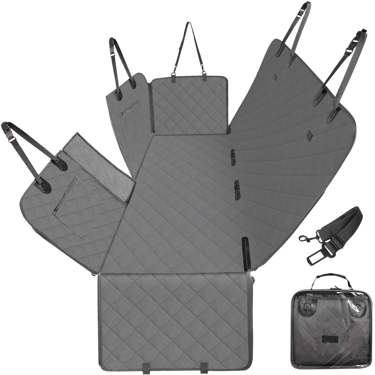 furhab housse de siege arriere pour chien, impermeable et protege des rayures.
