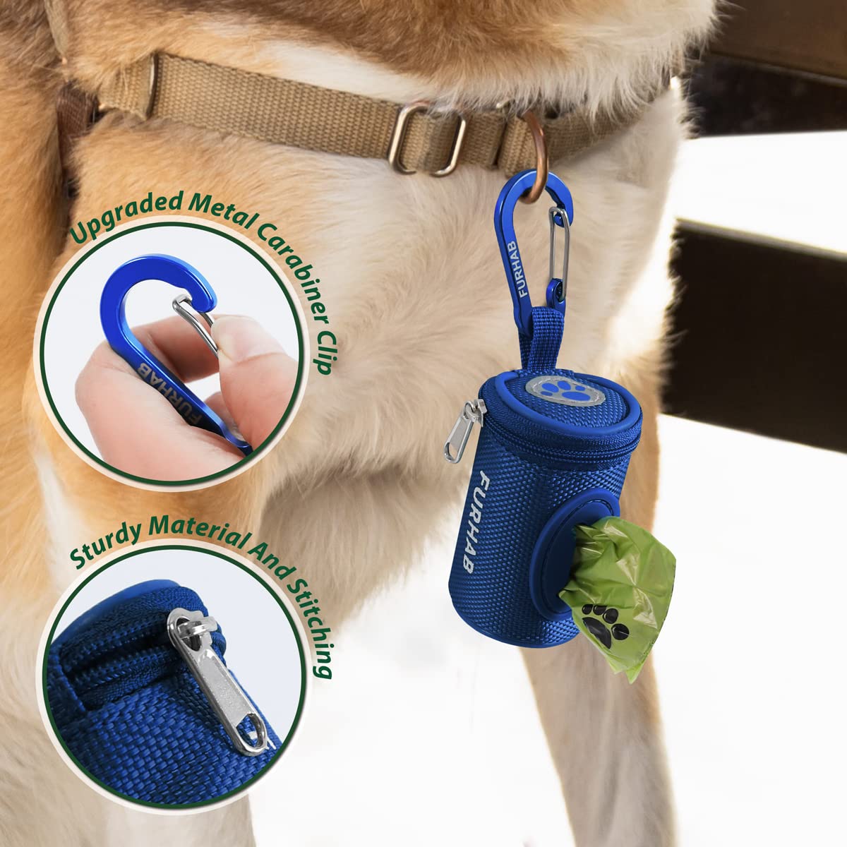 Ouverture en forme d'os de FURHAB facilitant l'extraction des sacs.