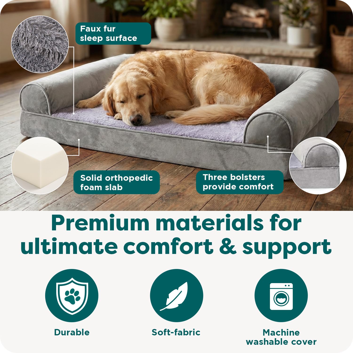 Furhaven base anti-derapante assure stabilité sur le sol.