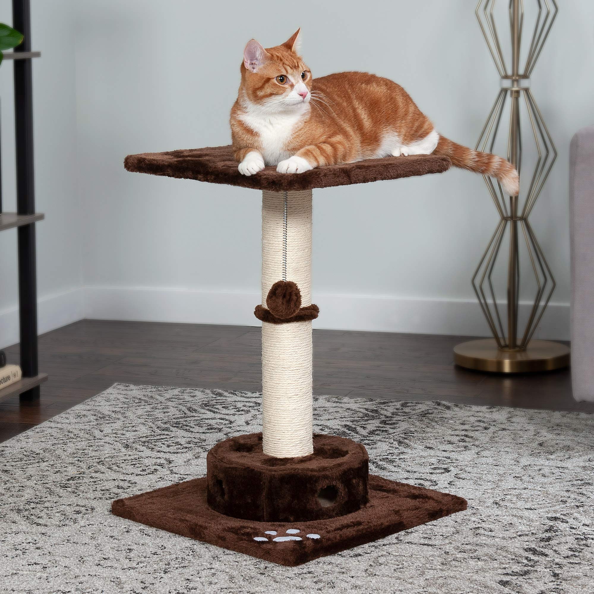 Boule peluche Furhaven pour chat, jeu interactif et distraction.