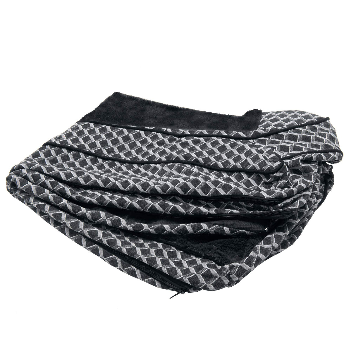Cache Furhaven Diamond Gray pour Comfy Couch, allure élégante et durable.