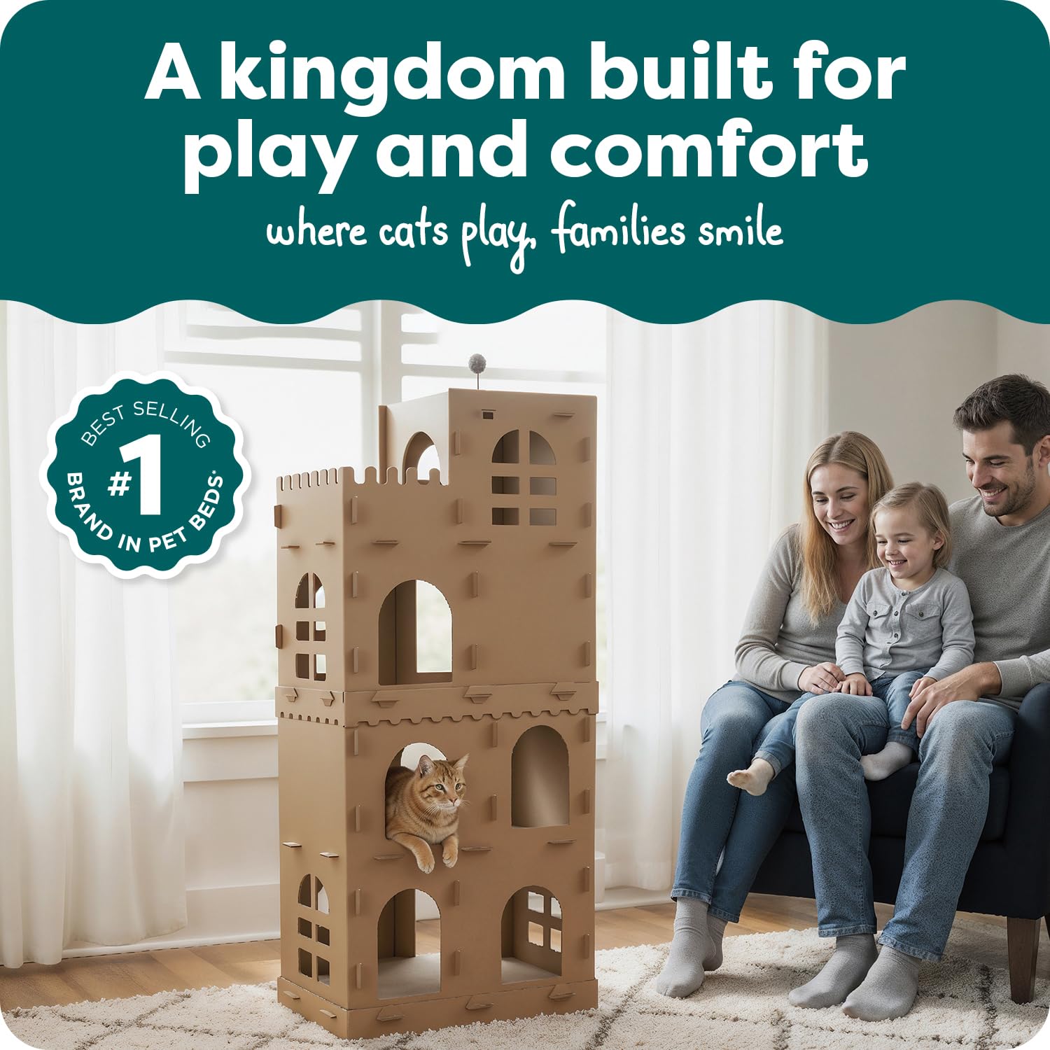 FurHaven Château Tour: surfaces à gratter verticales pour chat actif.