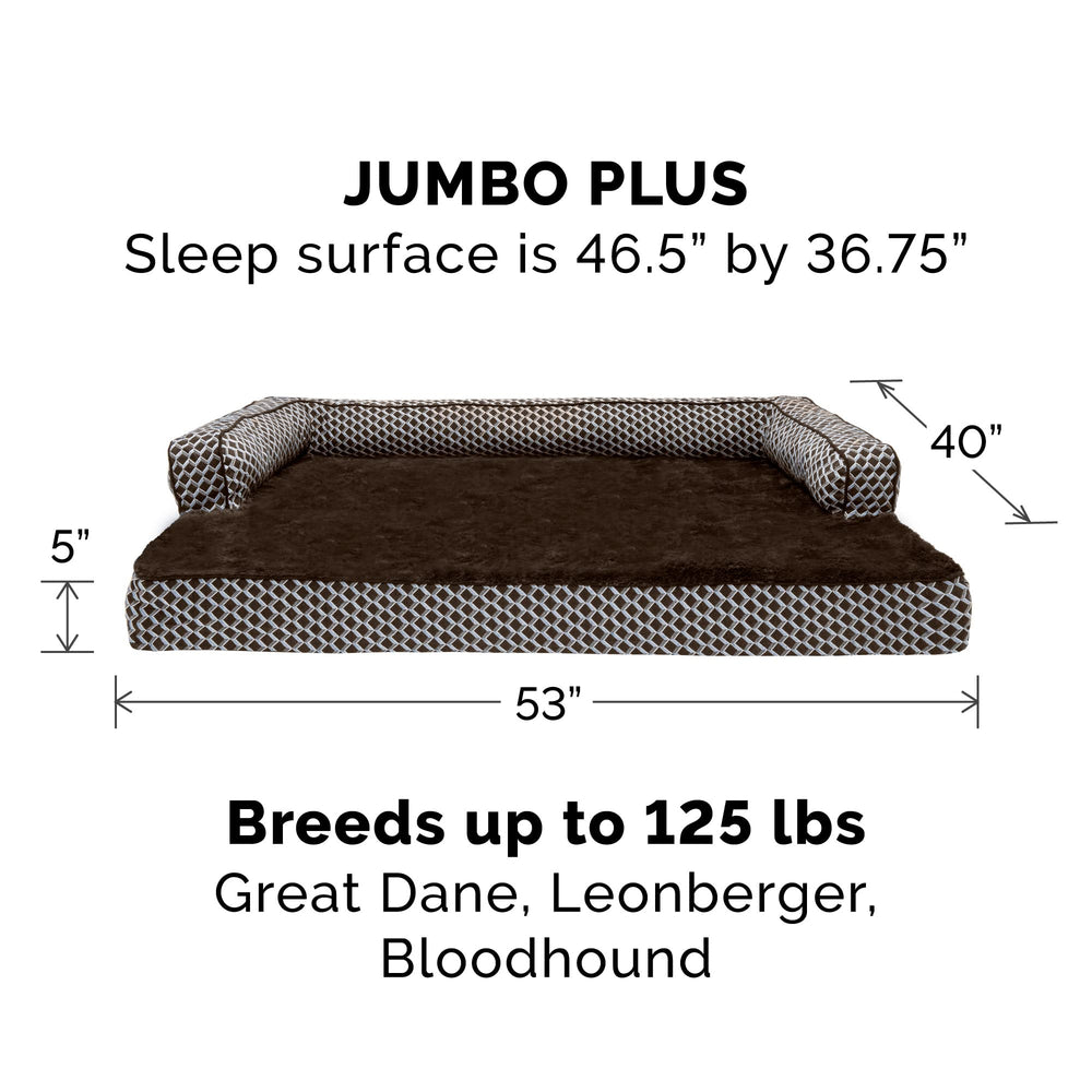 Coussins et bolsters amovibles sur le lit Furhaven pour ajustement du confort.