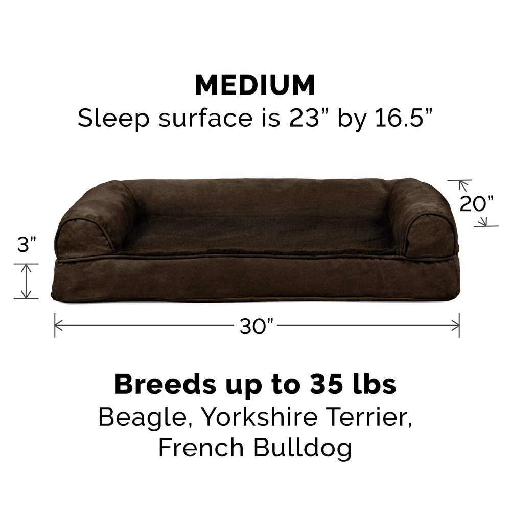 Coussins en suédine Furhaven, soutien du cou et des articulations pour un repos confortable.