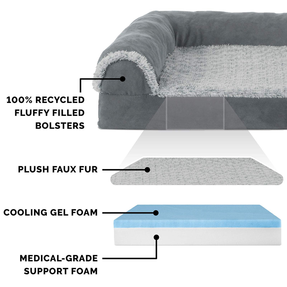 Furhaven dimensions-135x107-cm, lit adapté pour chiens jusqu'à 125 livres