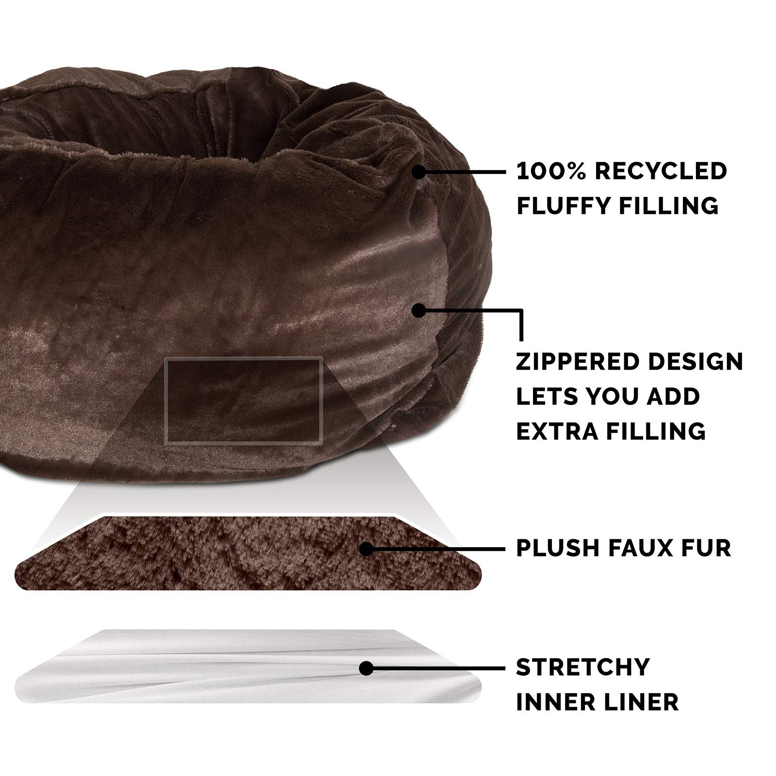 Furhaven dimensions-lit-boule-moyen : adapte l espace de vie compact