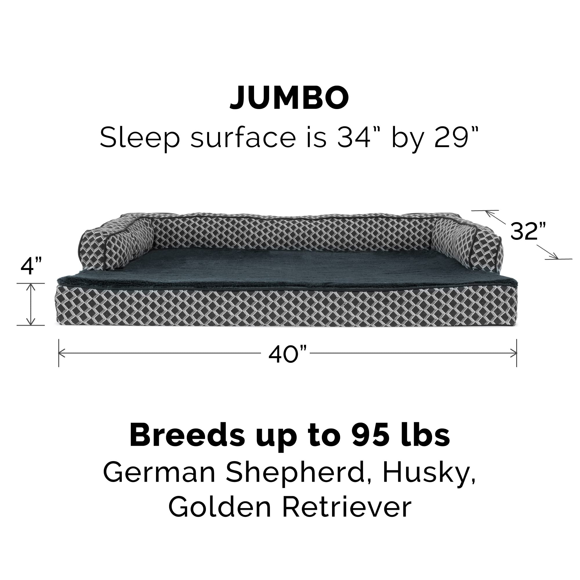 Dimensions 40x32x4 Furhaven – ajustement idéal pour matelas mousse