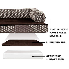 Housse Diamond Brown lavable en machine pour un entretien facile.