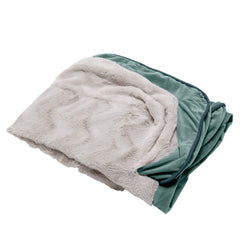 Housse Furhaven Vert céladon : confort doux et lavage facile.