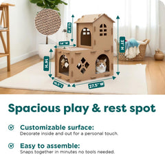 FurHaven Jouets intégrés et herbe à chat pour stimulation et amusement.